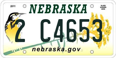 NE license plate 2C4653