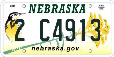 NE license plate 2C4913