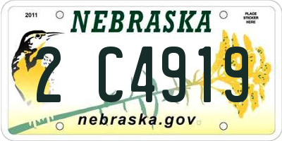 NE license plate 2C4919