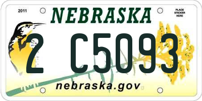 NE license plate 2C5093
