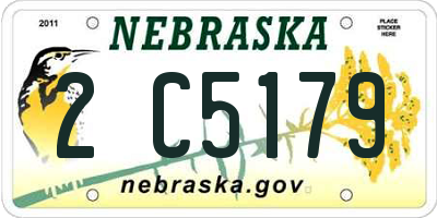 NE license plate 2C5179
