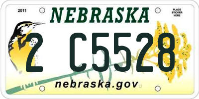 NE license plate 2C5528