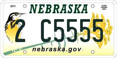 NE license plate 2C5555