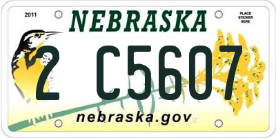 NE license plate 2C5607