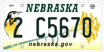NE license plate 2C5670