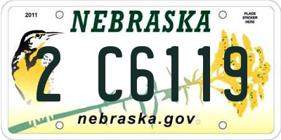 NE license plate 2C6119