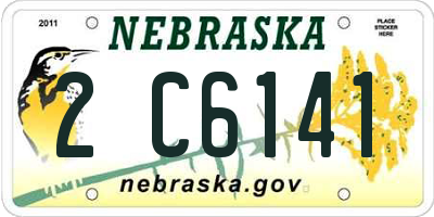 NE license plate 2C6141