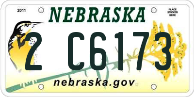 NE license plate 2C6173