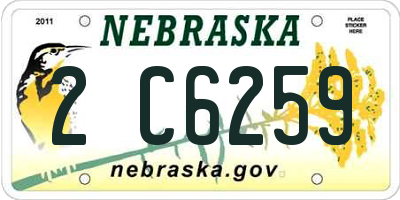 NE license plate 2C6259