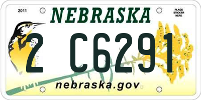NE license plate 2C6291