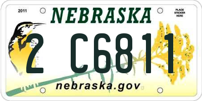 NE license plate 2C6811