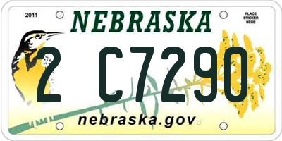 NE license plate 2C7290