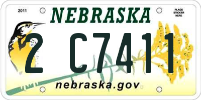 NE license plate 2C7411