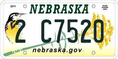 NE license plate 2C7520