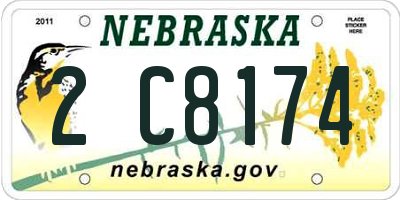 NE license plate 2C8174