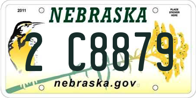 NE license plate 2C8879