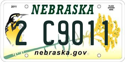 NE license plate 2C9011