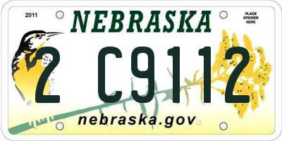 NE license plate 2C9112
