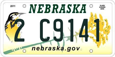 NE license plate 2C9141