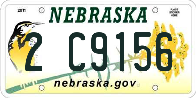 NE license plate 2C9156