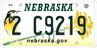 NE license plate 2C9219