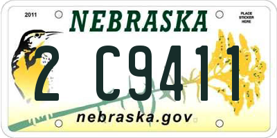 NE license plate 2C9411