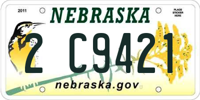 NE license plate 2C9421