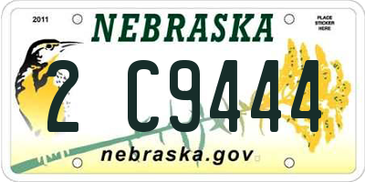 NE license plate 2C9444