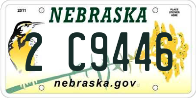 NE license plate 2C9446