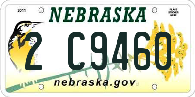NE license plate 2C9460