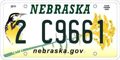 NE license plate 2C9661