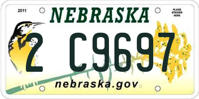 NE license plate 2C9697