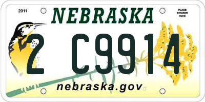 NE license plate 2C9914