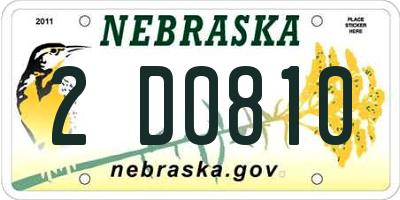 NE license plate 2D0810