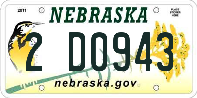 NE license plate 2D0943