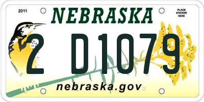 NE license plate 2D1079