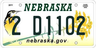 NE license plate 2D1102