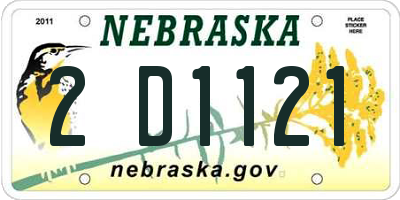 NE license plate 2D1121