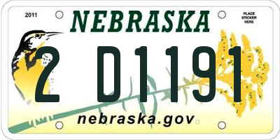 NE license plate 2D1191
