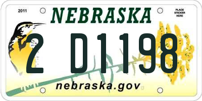 NE license plate 2D1198