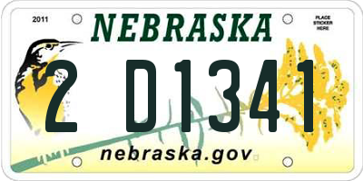 NE license plate 2D1341