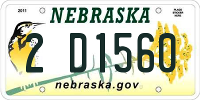 NE license plate 2D1560