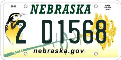 NE license plate 2D1568