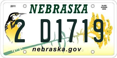 NE license plate 2D1719