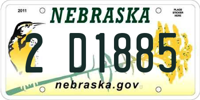 NE license plate 2D1885