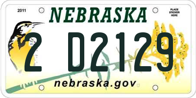 NE license plate 2D2129