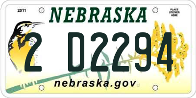 NE license plate 2D2294