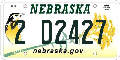 NE license plate 2D2427