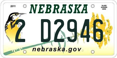 NE license plate 2D2946