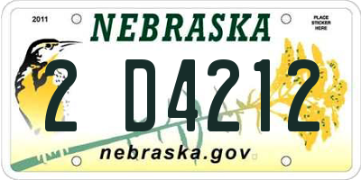 NE license plate 2D4212